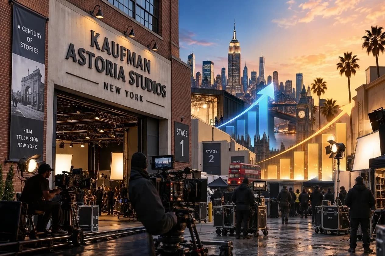 نيويورك تقترب من كاليفورنيا في حجم الإنتاج، استوديو Kaufman Astoria التاريخي يستأنف نشاطه، وفيلم رعب مرتقب في بريطانيا